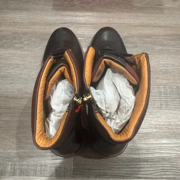 Pikolinos Aspe Lace Up Black Leather Heeled Bootie Boots - Picture 5 of 12